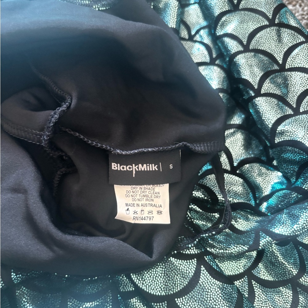 BlackMilk Teal and Black Scale Skirt